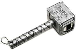 Thor Hammer Flaschenöffner 20cm Bieröffner Groß Ideal als Geschenk - Bar Bieröffner Wein mjölnir Kapselheber (Silber) - 1